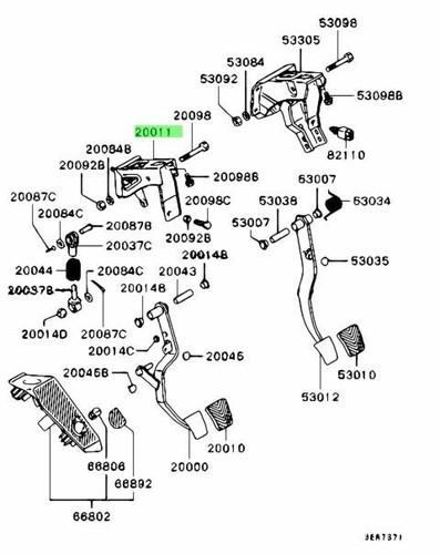 Bracket clutch pedal - clutch, for
