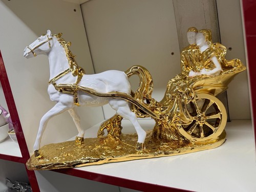 Elegant white horse and gold - elegant,