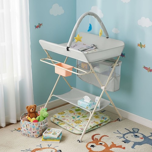 Grey baby changing table - changing,