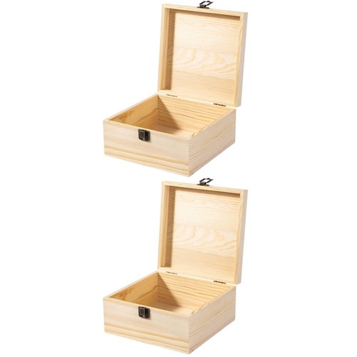 Unfinished wooden storage box - unfinished,