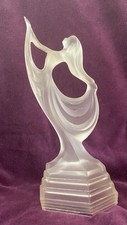 Art Deco Style Dancing Lady Opaque Glass Figurine
