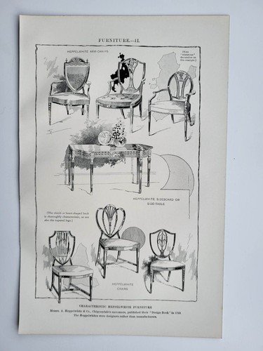 Old vintage antique print - old,
