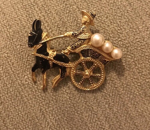 Toledo damascene donkey - donkey, cart