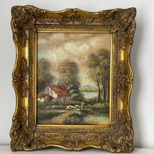 Original antique oil painting - antique,