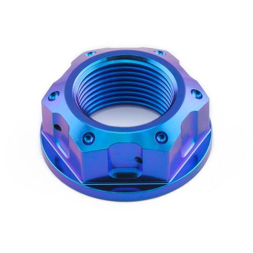 Titanium axle nut m22 - nut, drilled