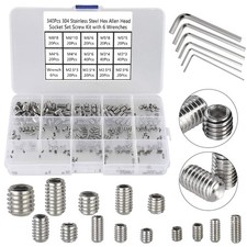 340Pcs Grub Screws Assorted
