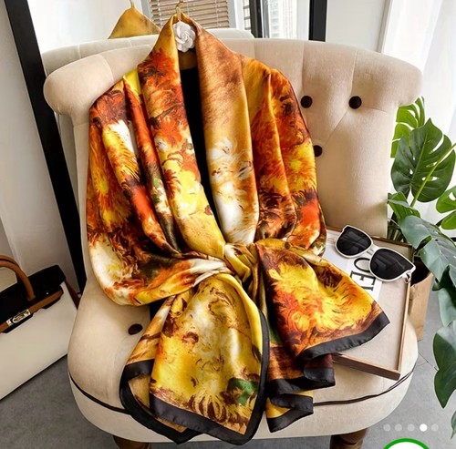 Large imitation silk - large, scarf(180