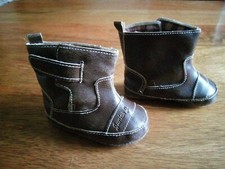 Baby Boys Brown Jasper Conran Debenhams Weathered Look Boots 6-9 Months