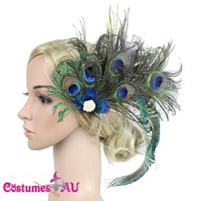 1920s Headband Feather Peacock