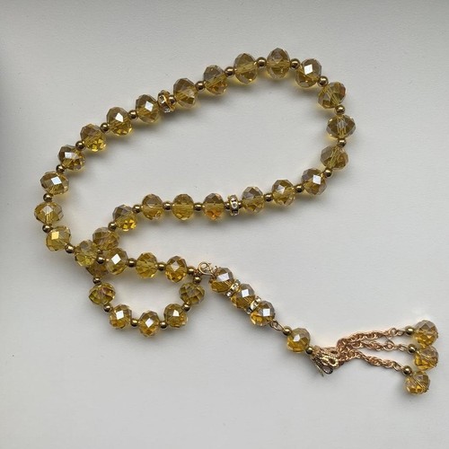 Gold islamic tasbih crystal - crystal, 33