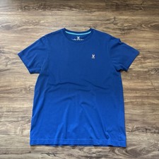 Psycho Bunny T Shirt Size 4 100% Cotton Embroidered Logo Navy Blue Size 4