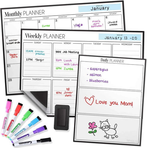 Magnetic fridge monthly weekly - monthly,