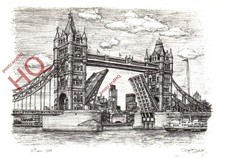 Picture Postcard__Stephen Wiltshire, Tower Bridge, London
