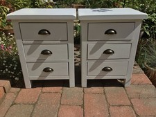 Pair of Wiltshire 3 Drawers Nightstand,Bedside Tables, End Tables solid Oak wood