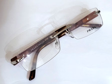 PRADA Eyeglasses VPR 52M 1BC-101 Havana Rimless Eyewear Optical Frames 52-17-135