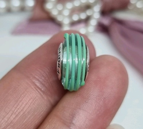 Genuine pandora teal ribbon - genuine,