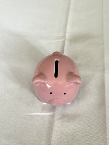 Pink ceramic piggy bank money - piggy,