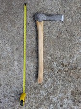 Restored Vintage Mortise Axe Froe Multi tool With Hand-carved Ash Handle