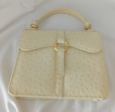 60s MOD Cream Bag. Single Handle. Revival Retro