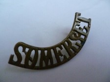Somerset Title Somerset Light Infantry Shoulder Title Badge ANTIQUE Org -1 Pcs