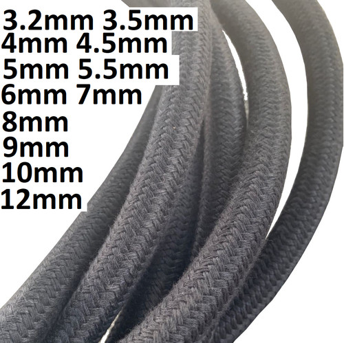 Cotton braided rubber - cotton,