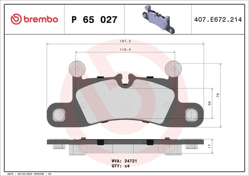 Brake pad set disc - disc,