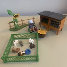 Playmobil 5123 Rabbit Hutch and Pen Complete with Figure & Accessories (No Box)