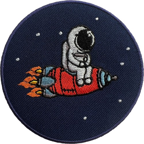 Rocket astronaut patch iron - rocket,