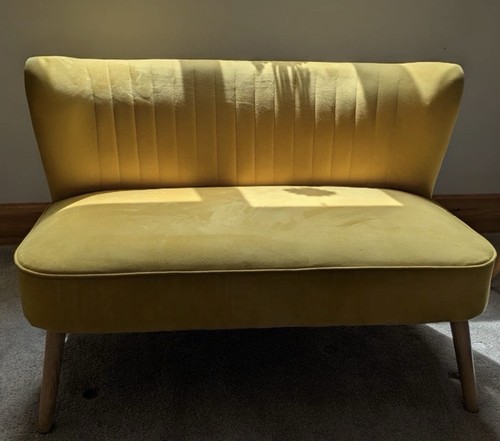 Seater yellow velvet - yellow,