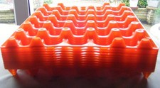 10 Orange Plastic Egg Trays. Each tray holds 30 Eggs. Stackable #2