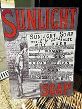 Sunlight Soap Modern Metal Advertising Sign 