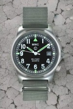 MWC G10LM Military Watch | 50m | Date Window | Screw Case Back | Grey Strap