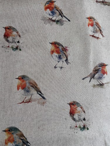 Christmas robin fabric - 4, x