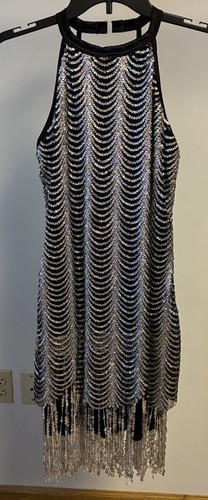 Weissman silver sequin fringe - weissman,