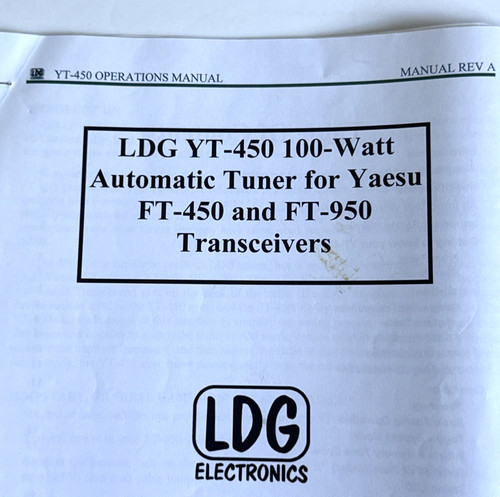 Ldg electronics 450 - ldg, yt-450