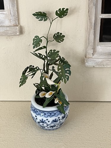 Dolls house vintage - dolls, plants