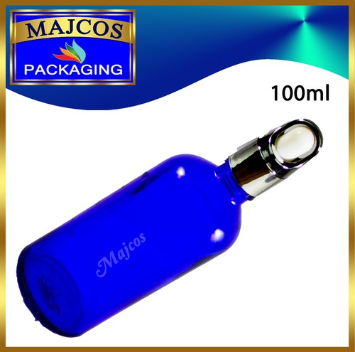100ml empty cobalt blue glass - empty,