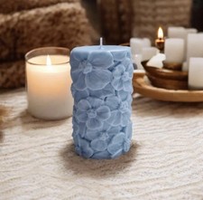Handmade Pillar Flower Candle