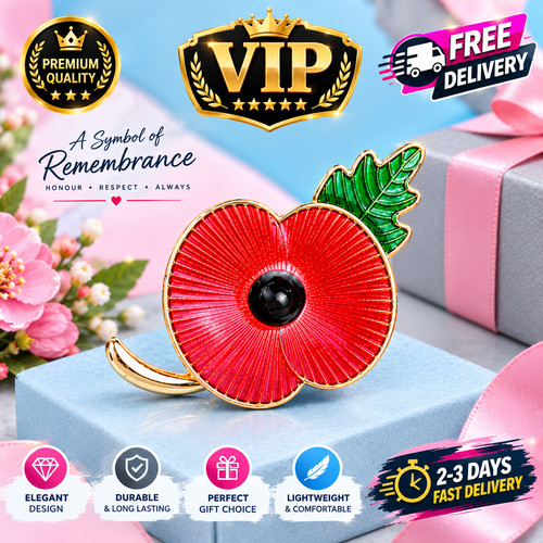 2026 poppy flower - 2026, brooch