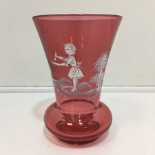 Mary Gregory Style Cranberry