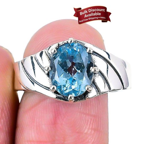 Natural swiss blue topaz solid - swiss,