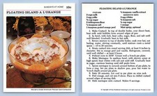 Floating Island A L'Orange #10C Sundays McCall's Great American Recipe Card