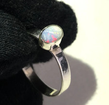Real Fire Opal Gemstone Ring