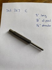 Moore & Wright Vintage Pin Punch 1/8” Set 267 C, Model Engineer, Clock Maker