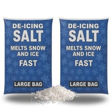 Warma White Rock Salt - Fast Acting De-Icing Grit Salt for Driveways and Paths