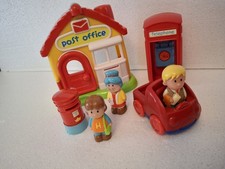 ELC Happyland Village Post Office & Phone Box Working Sound Van Figures VGC (A)