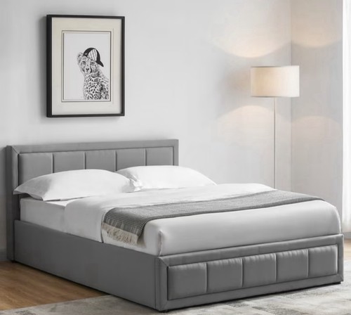 Double ottoman faux - double, leather