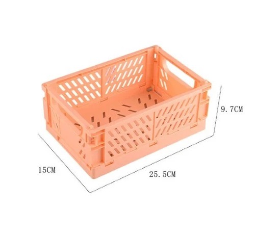 Foldable plastic storage crate - plastic,