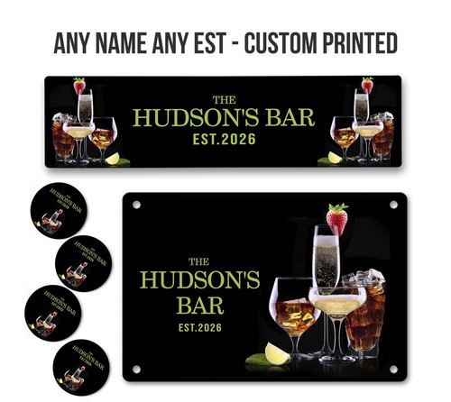 Personalised bar runner - bar, sign
