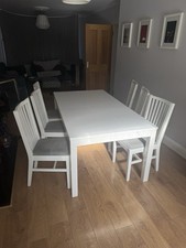 IKEA BJURSTA Extendable Table And 6 NORRNÄS Chairs